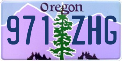 OR license plate 971ZHG