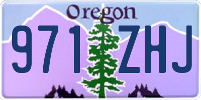OR license plate 971ZHJ