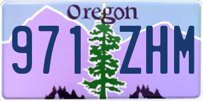OR license plate 971ZHM