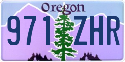 OR license plate 971ZHR