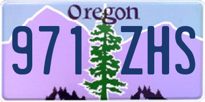 OR license plate 971ZHS