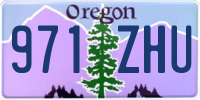 OR license plate 971ZHU