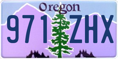 OR license plate 971ZHX