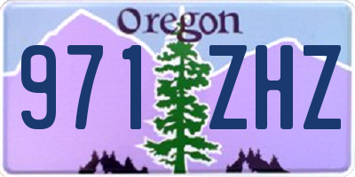 OR license plate 971ZHZ