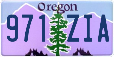 OR license plate 971ZIA