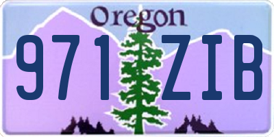 OR license plate 971ZIB