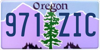 OR license plate 971ZIC