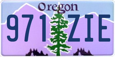 OR license plate 971ZIE