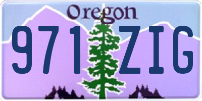 OR license plate 971ZIG