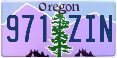 OR license plate 971ZIN