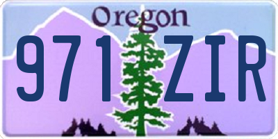 OR license plate 971ZIR