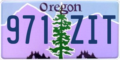 OR license plate 971ZIT