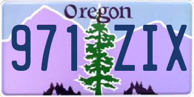 OR license plate 971ZIX