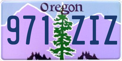 OR license plate 971ZIZ