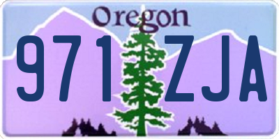 OR license plate 971ZJA