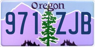 OR license plate 971ZJB