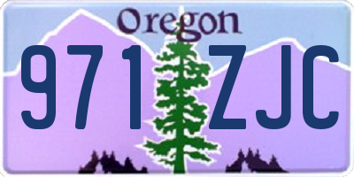 OR license plate 971ZJC