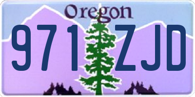 OR license plate 971ZJD