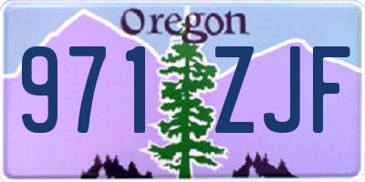 OR license plate 971ZJF