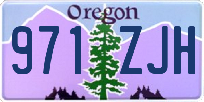 OR license plate 971ZJH
