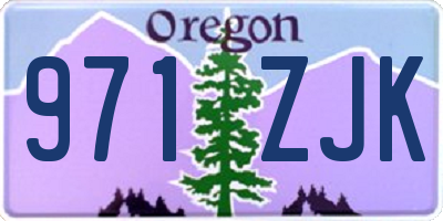 OR license plate 971ZJK