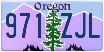 OR license plate 971ZJL