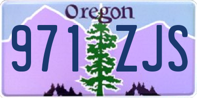 OR license plate 971ZJS