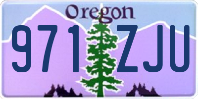 OR license plate 971ZJU