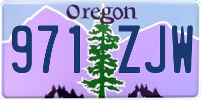 OR license plate 971ZJW