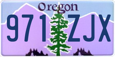 OR license plate 971ZJX