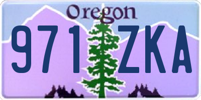 OR license plate 971ZKA