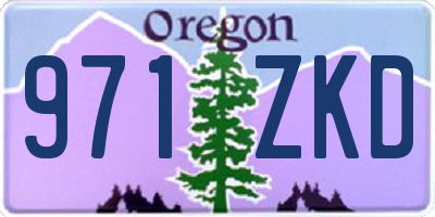 OR license plate 971ZKD