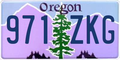 OR license plate 971ZKG