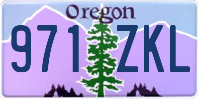 OR license plate 971ZKL