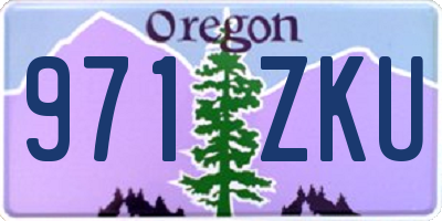 OR license plate 971ZKU