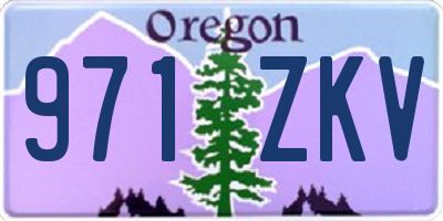 OR license plate 971ZKV