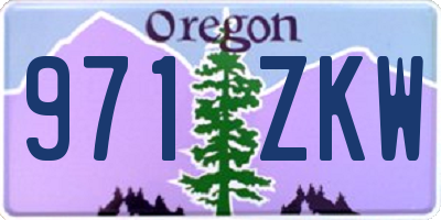 OR license plate 971ZKW