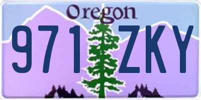 OR license plate 971ZKY