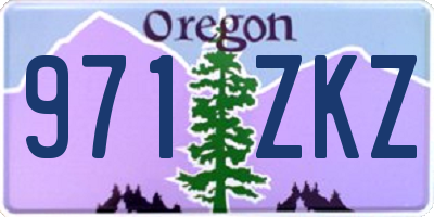 OR license plate 971ZKZ
