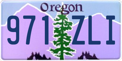 OR license plate 971ZLI