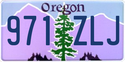 OR license plate 971ZLJ