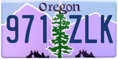OR license plate 971ZLK