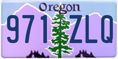 OR license plate 971ZLQ