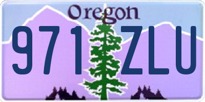 OR license plate 971ZLU
