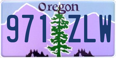 OR license plate 971ZLW