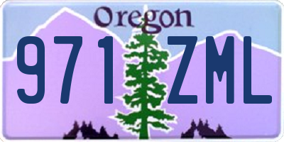 OR license plate 971ZML