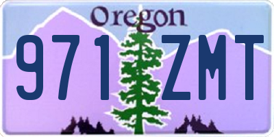 OR license plate 971ZMT