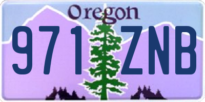OR license plate 971ZNB