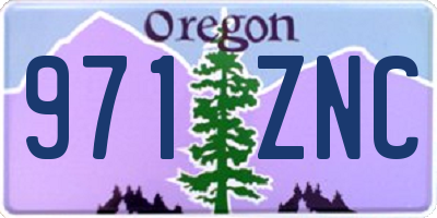 OR license plate 971ZNC