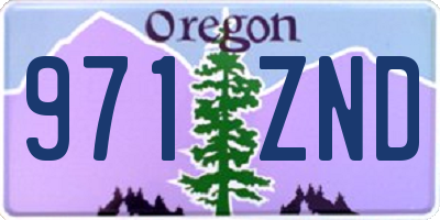 OR license plate 971ZND